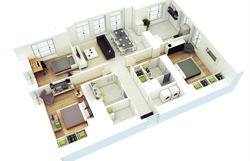 Tư vấn cách thiết kế nội thất chung cư 3 phòng ngủ đẹp, tiết kiệm